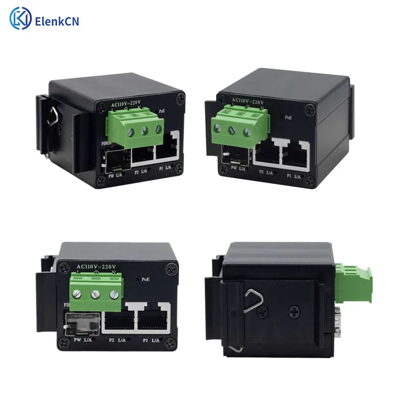 MINI AC switch poe RJ45 2Ports industrial Gigabit Ethernet Extenders Support IEEE 802.3ab/u/IEEE 802.3x FuII-Duplex FIow Control