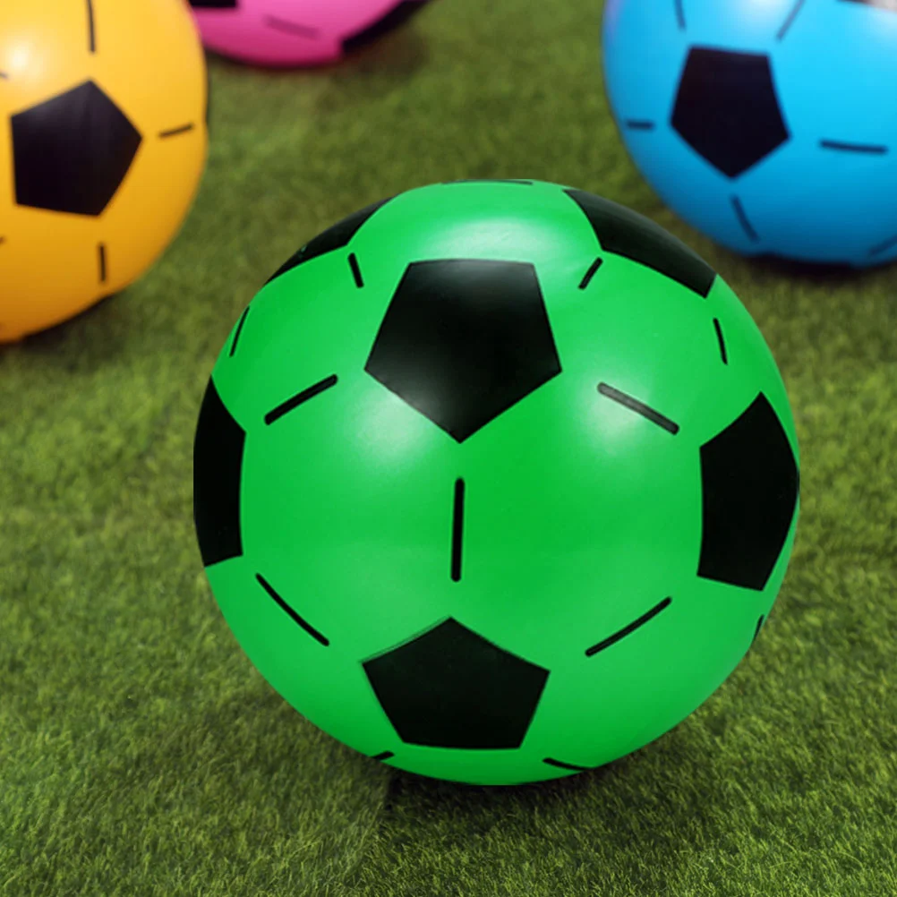 Pelotas de vinilo inflables de fútbol, juguete gigante de fútbol para niños, plástico colorido para juguetes para niños pequeños