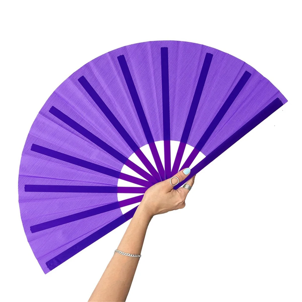 

UNCL 13-дюймовый большой веер Rave Fan Popping веер для лечения линейных танцев, ручной складной веер для улицы, свадьбы, вечеринки, украшения A