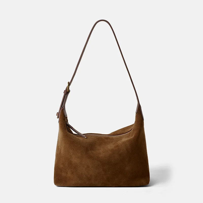 Genuine Leather Winter Fashion Women\'s Handbag,frosted Cowhide Tote Bag, High-quality and Simple Casual Shoulder Crossbody Bag