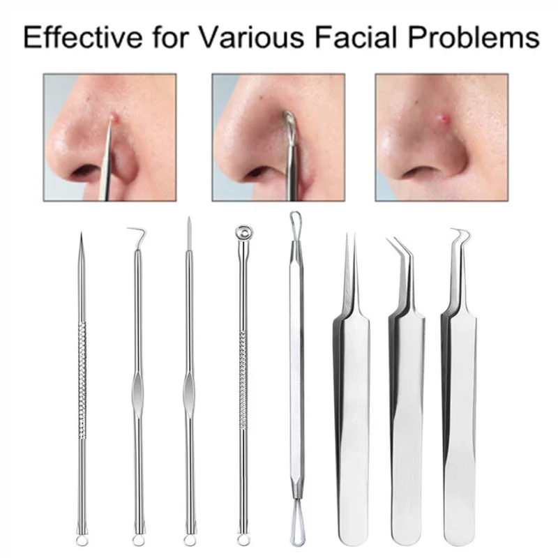 0.01mm Ultra-fine No. 5 Cell Pimples Blackhead Clip Tweezers Blackhead Point Noir Remover Acne Needle Tool Facial Skin Care