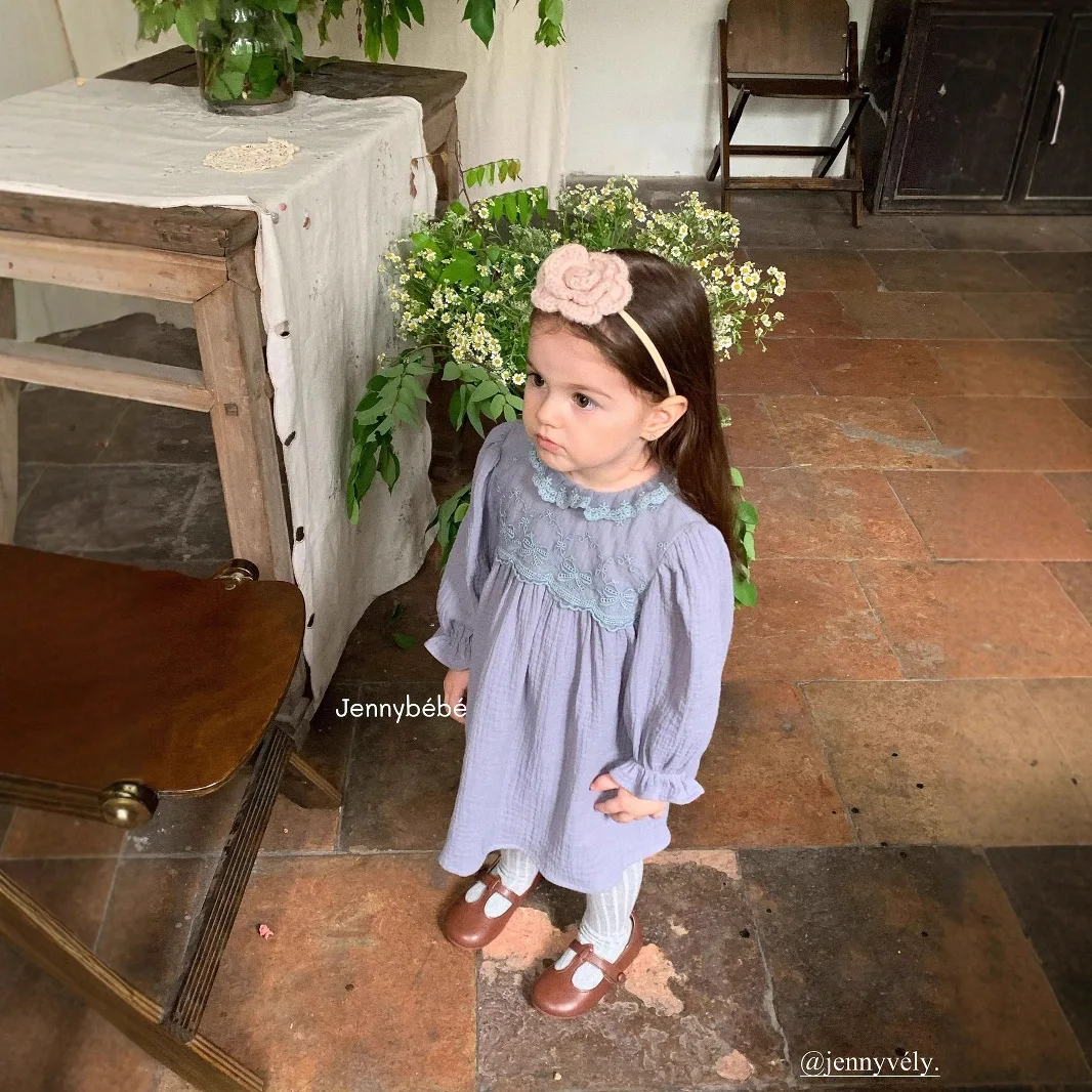 

Children's Clothing Baby Class A Cotton Dress 2025 Autumn New Baby Girl Korean Version Lace Long-sleeved Skirt