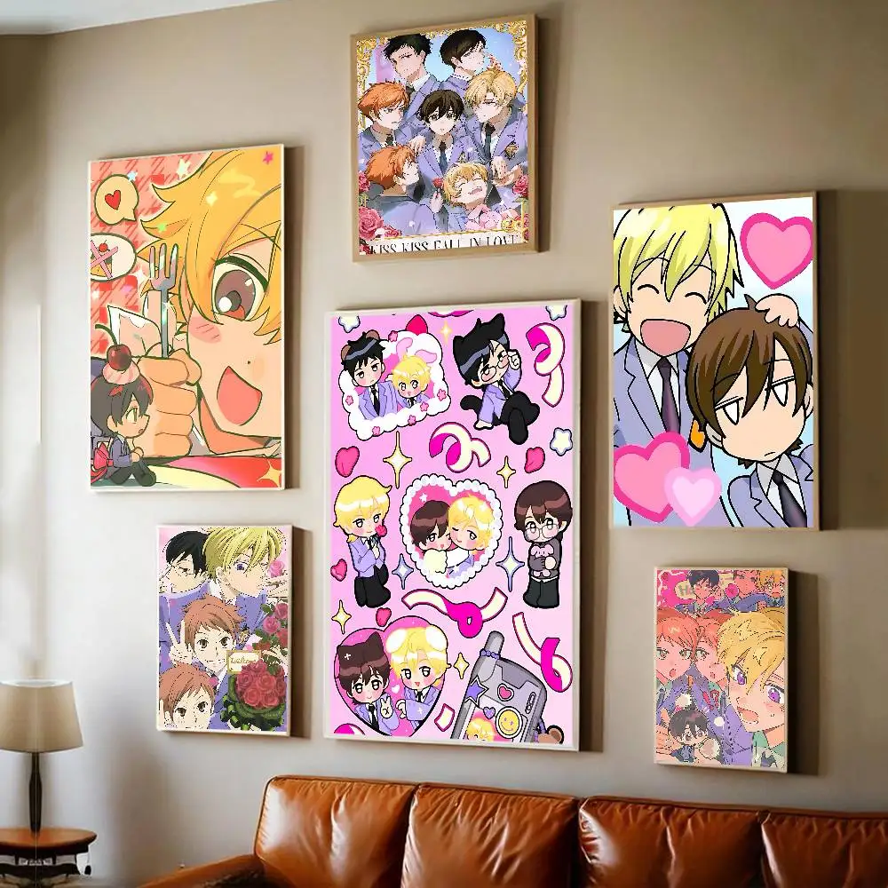 الكلاسيكية أنيمي عوران المدرسة الثانوية المضيف نادي أنيمي الملصقات لزجة HD جودة جدار الفن الرجعية الملصقات للمنزل ديكور جدران