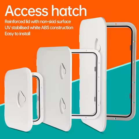 Marine Deck Access Hatch White/Black Rectangle Boat Hatch &amp; Lid,Boat Deck Hatch Lids
