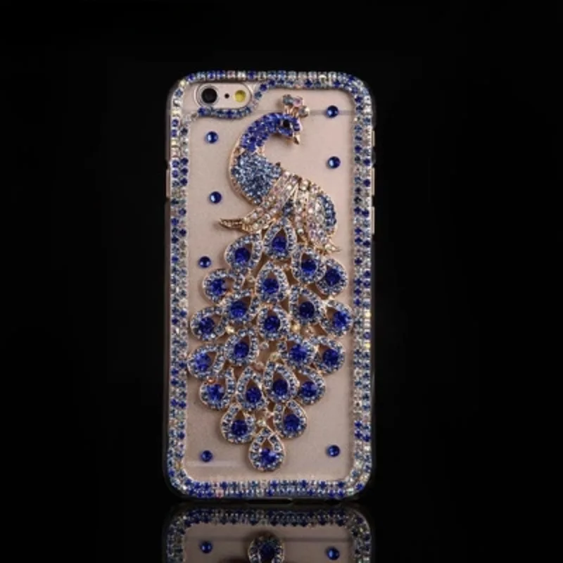 Luxury Bling Glitter Rhinestone Chain Peacock Phone Case, Soft Cover for Samsung, A50, A70S, A32, 5G, A52, A71, 4G, A51, A72