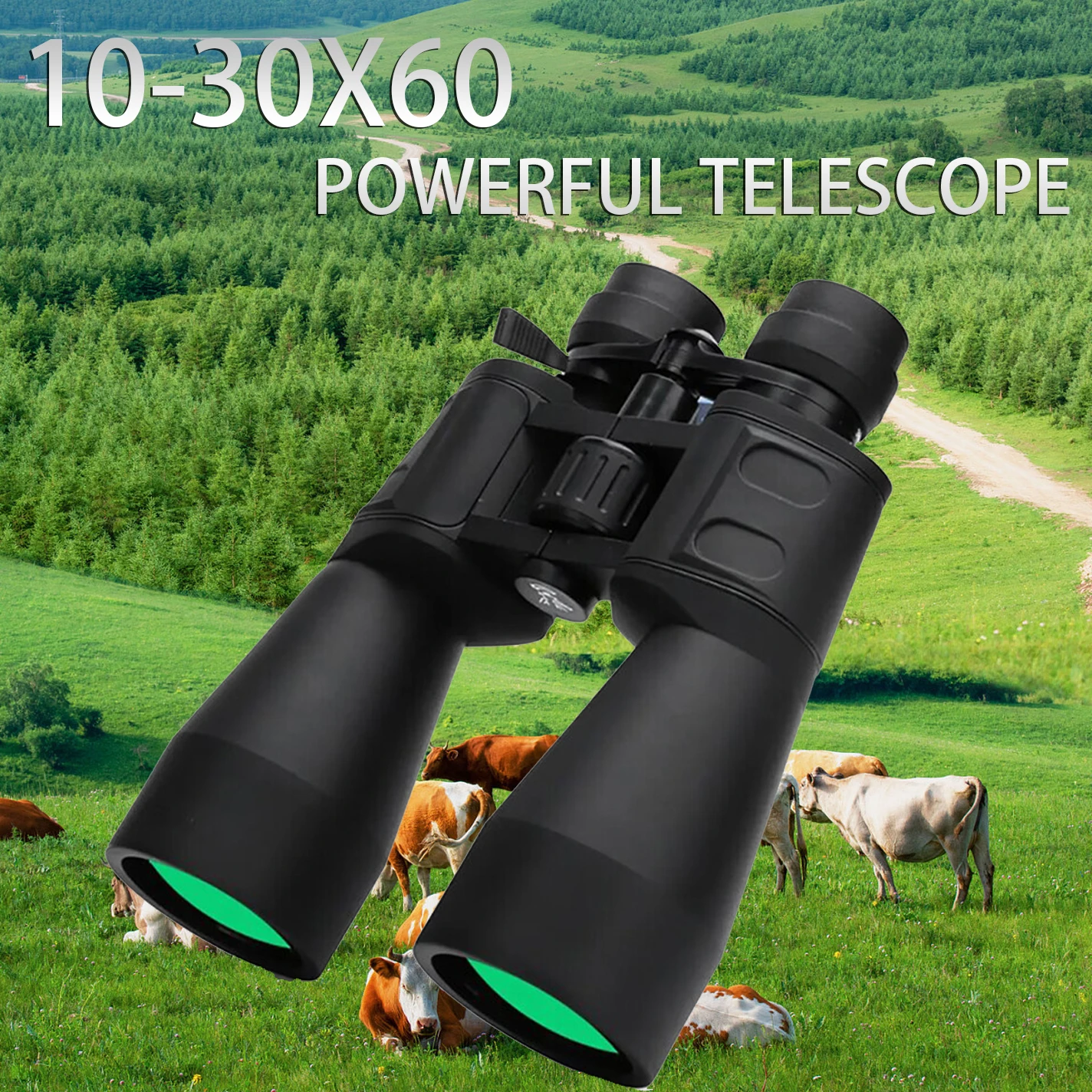 

10-30X60 Binocular High Zoom High Power Professional Long Range Telescope For Hunting Observe Animals Journey Hiking Concerts