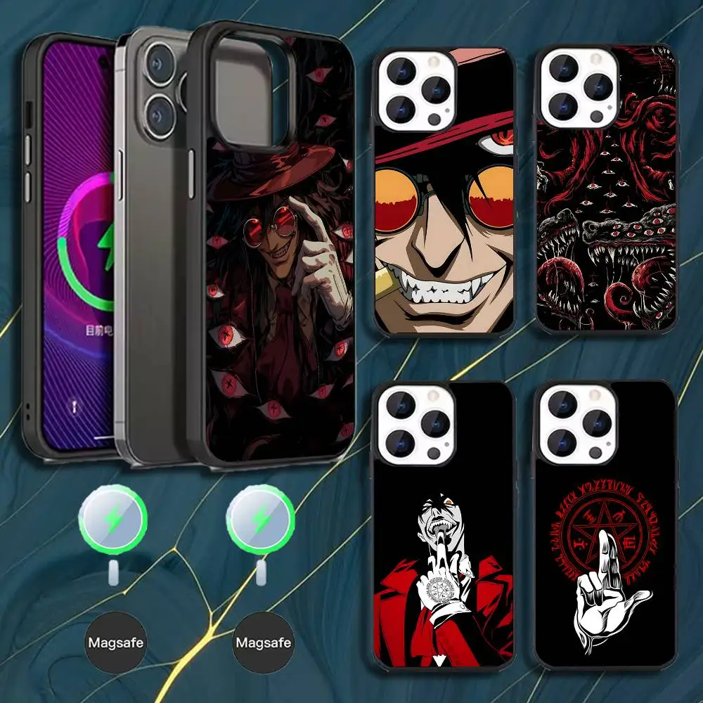 

Comics H-HELLSING Phone Case For iPhone 16,15,14,13,12,11,Pro,Max,Plus,Mini,Magsafe,Magnetic Wireless Charging Case