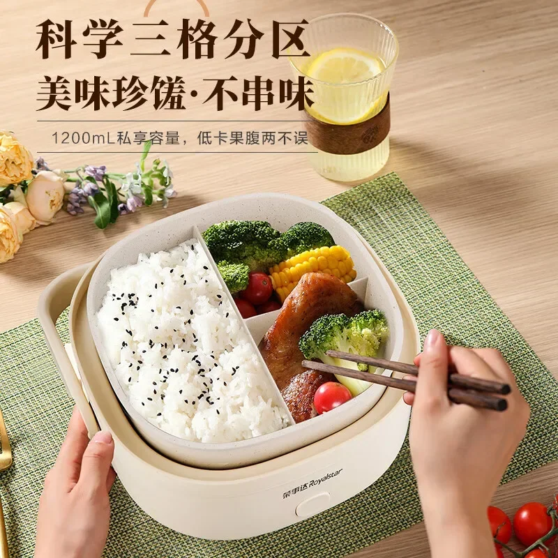 new style electric lunch box, which can be plugged in to keep warm and heat up the food for office workers.No need to add water