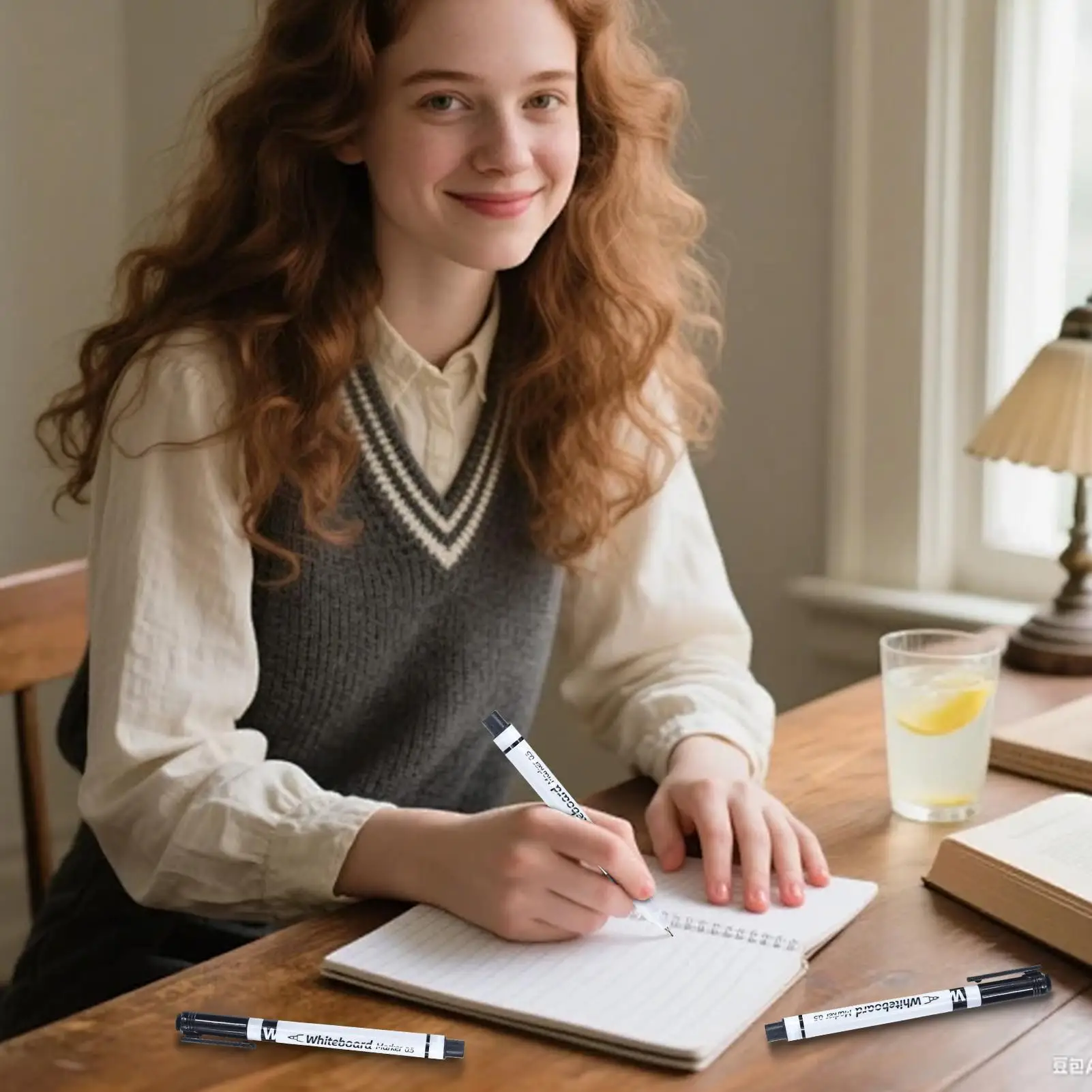 

Маркеры для сухого стирания, 10 шт., классная ручка с ластиком, набор маркеров с тонким наконечником 0,5 мм для учителя, классной доски, календаря, школы