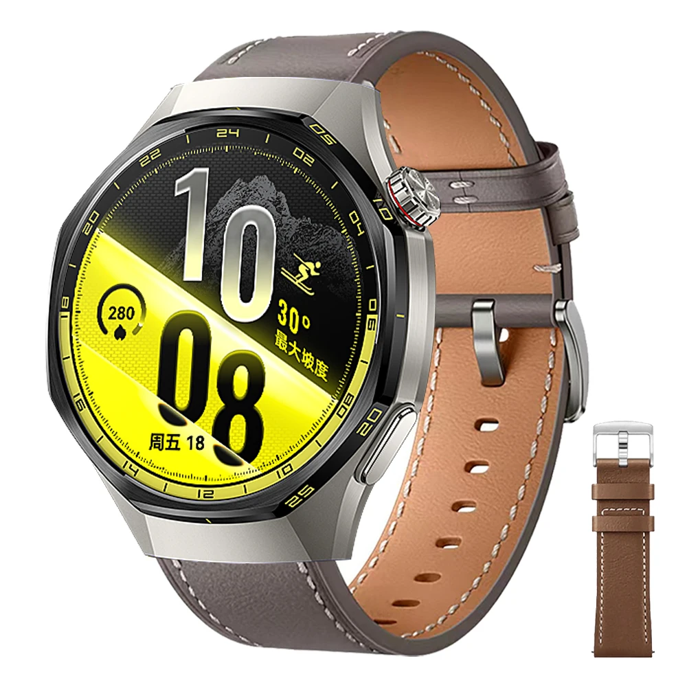 Leather 20 22mm Strap For HUAWEI WATCH GT 7 GT 7 6 Pro GT 6 5 4 46mm GT3 GT2 42mm Watch 5/4/3 Pro Band Watchband Soft Wristband
