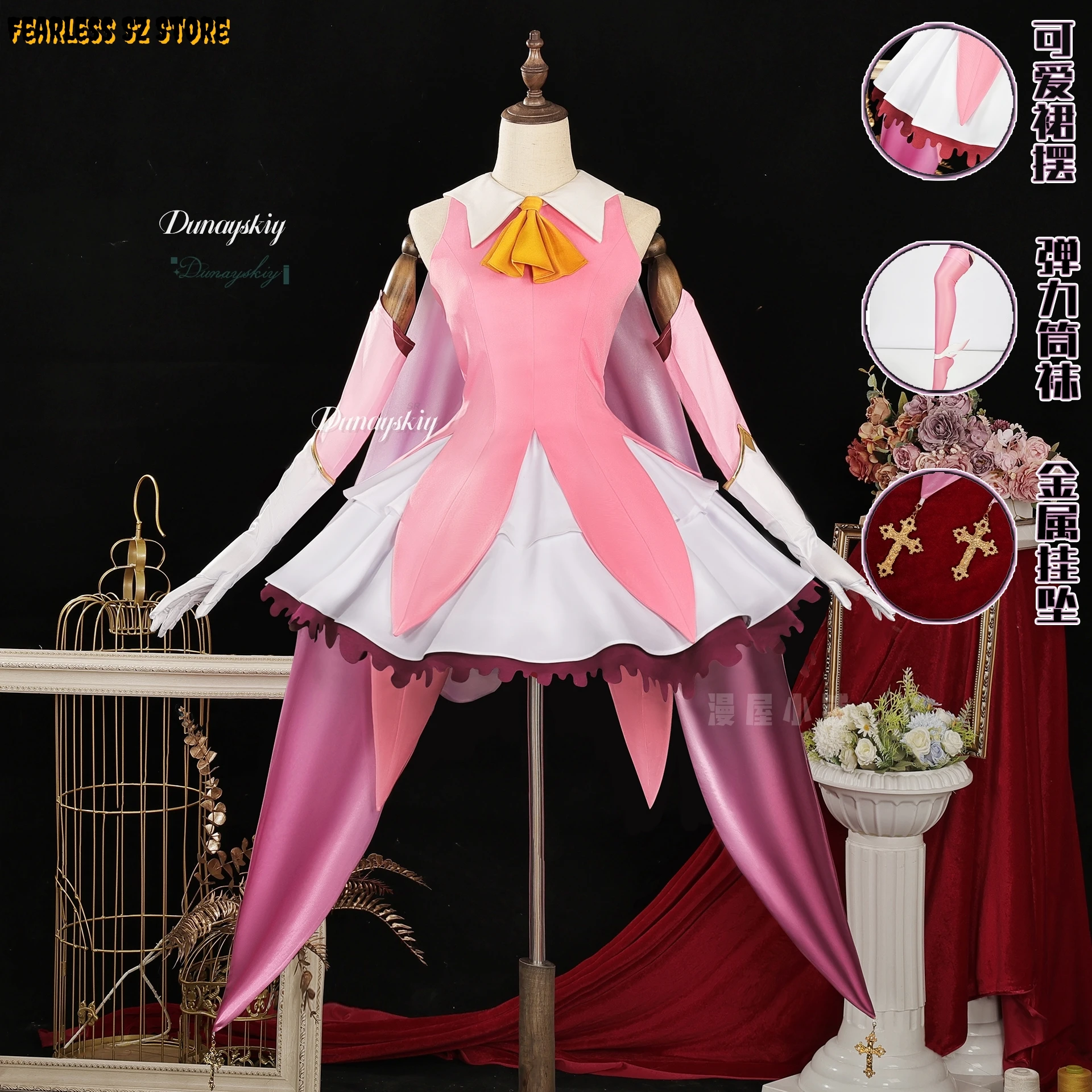

Anime Fate/Kaleid Liner Illyasviel Von Einzbern Cosplay 코스프레 Wig Dress For Halloween Party Outfit Women Girls Carnival Suit