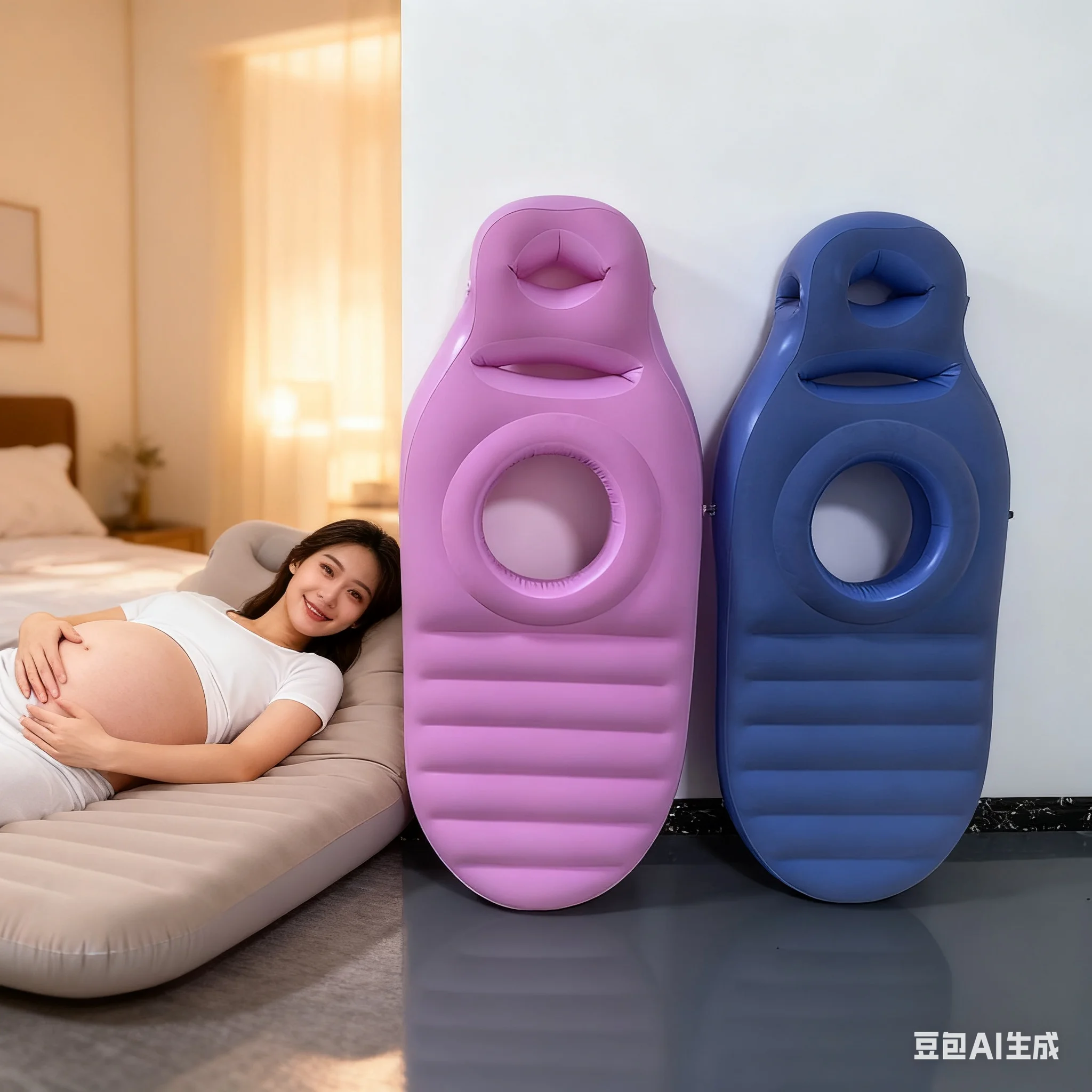 Inflatable Pillows Suitable for Pregnant Women, Yoga Mats Specifically Designed for Pregnant Women, Inflatable Mattresses, Maternity Pillows, Body Pillows, Blankets for Sleeping