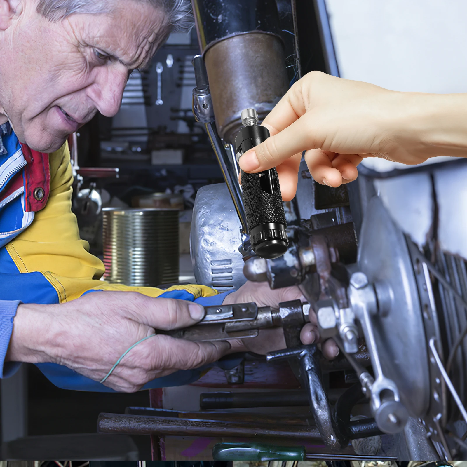 

2Pcs Motorcycle Foot Pegs Aluminum Alloy Folding Round Footrests Silver Various Models Practical Sturdy Racing Accessories