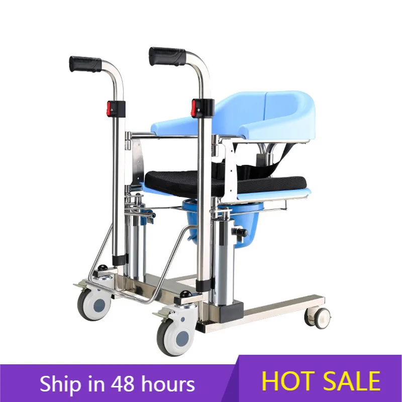 

YTYIN портативное ручное кресло для ухода за пожилыми людьми, кресло для перемещения пациентов для кормления, гидравлическое подъемное кресло-комод