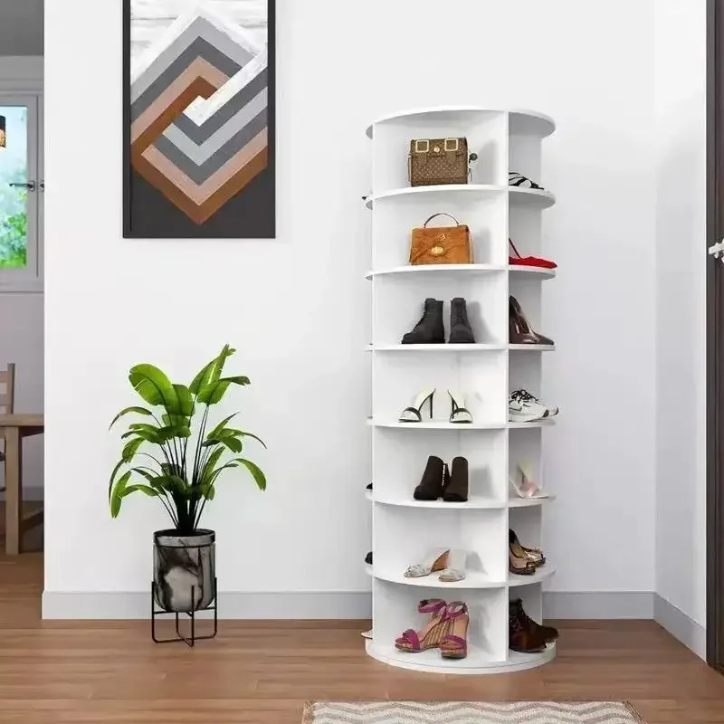

Style four-layer rotating corner rack, suitable for family living room bedroom rotating shoe cabinet