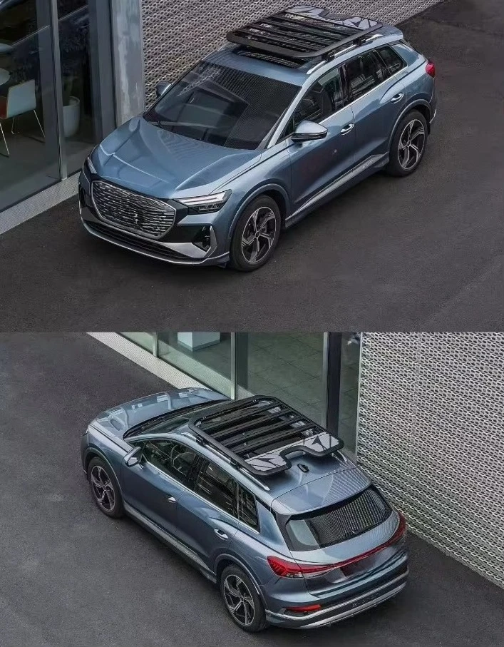 Aluminum Roof Rack Platform for Q4 e-tron 2021-2026 Cargo Carrier with Anti-Slip Surface for Luggage/Camping Gear