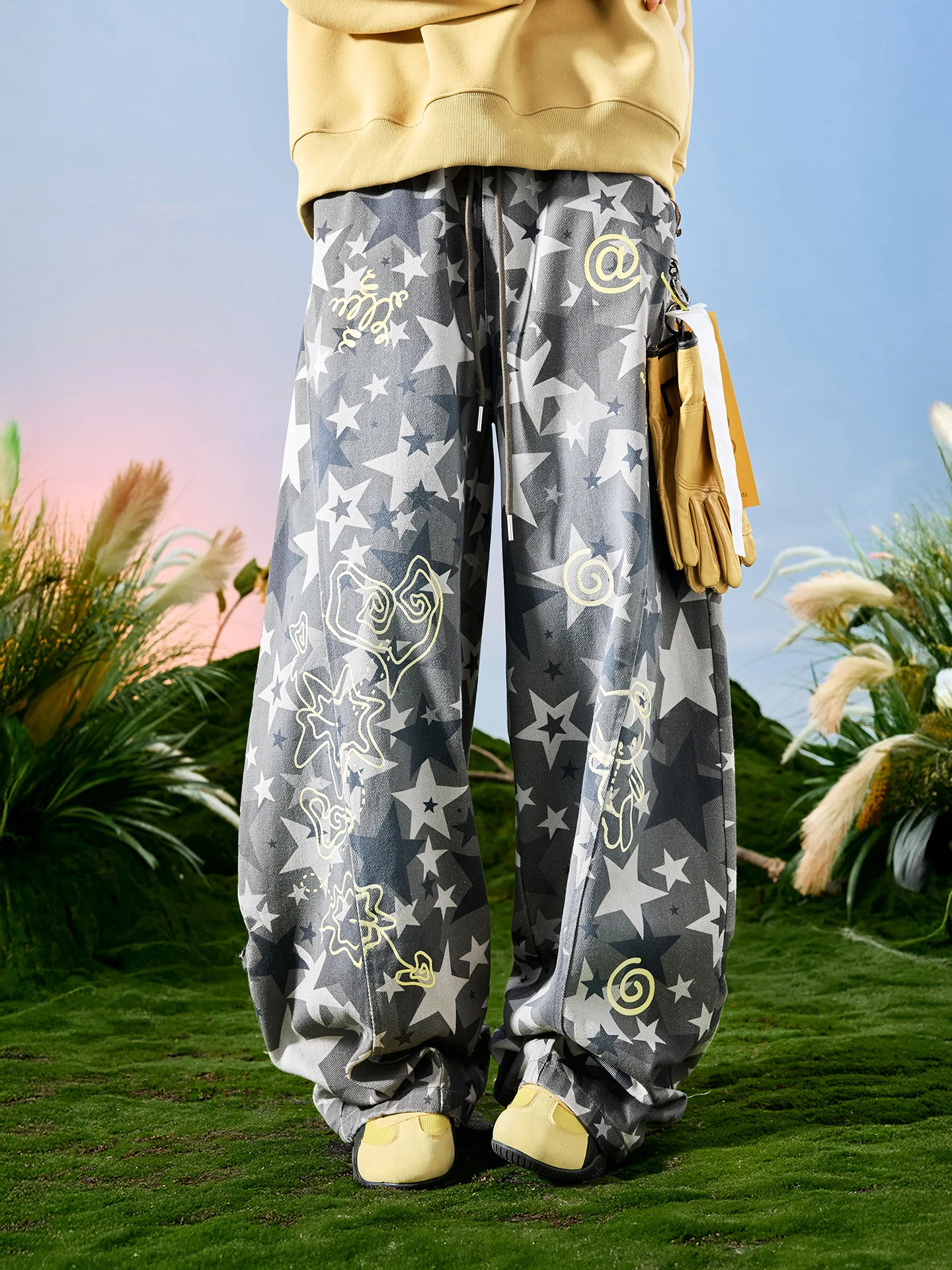 

Nuthink American Sle Casual Pants fiti Camouflage Loose Leggings Men's Spring 2026 Straight Cut Polyester Cotton Blend