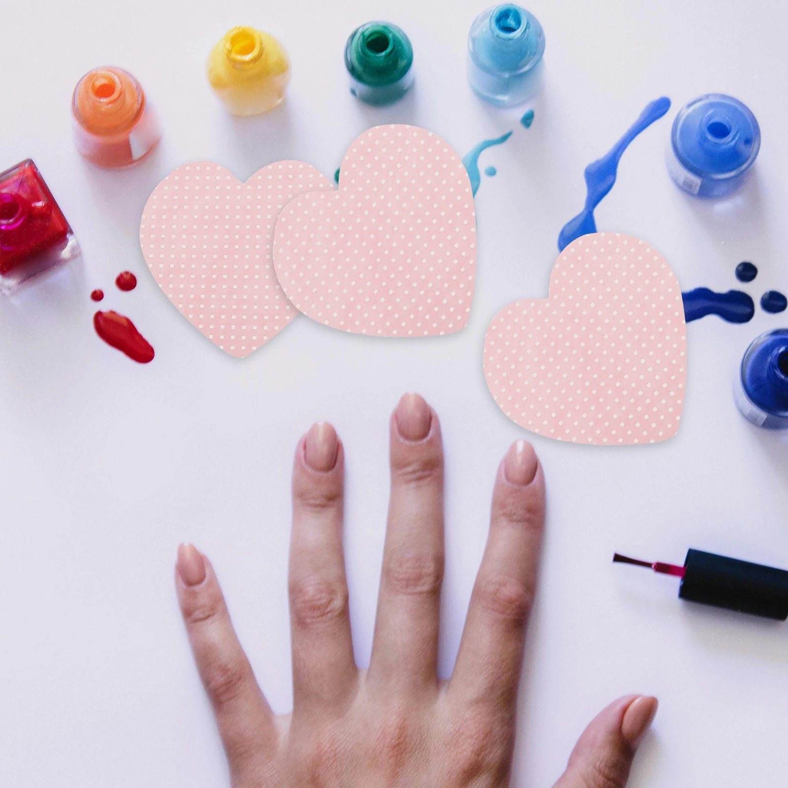 

200 Sheets Lint Free Nail Polish Remover Wipes Heart Shaped Cotton Pads Soft No Shedding Home Salon Use Lint Free Wipes