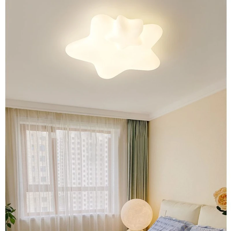 

New eye protection bedroom light children's room lighting simple modern star cartoon cream wind ceiling light