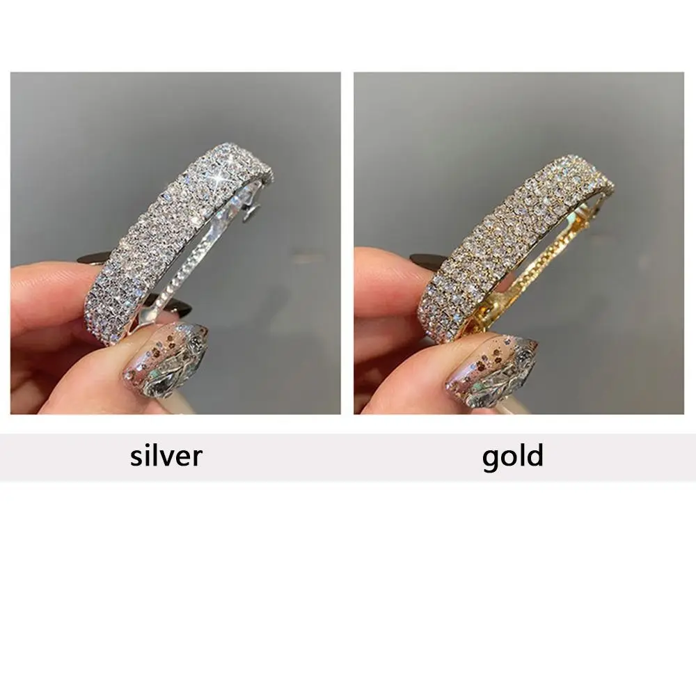 Pinzas para el cabello con diamantes de imitación de Metal para mujer, pasadores para el cabello, Clip de cola de caballo, accesorios para el