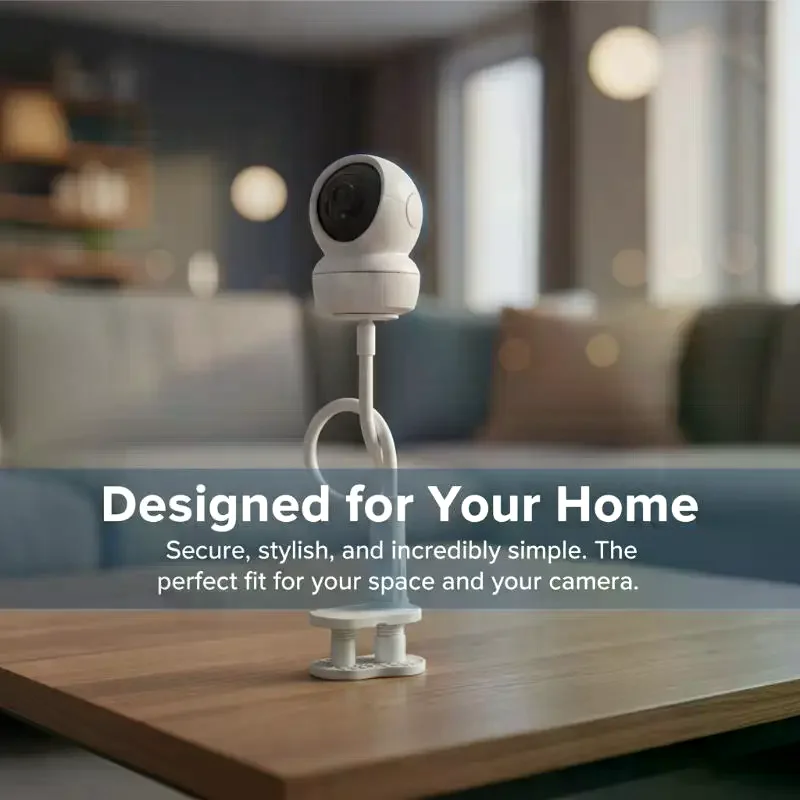 

Комплект: гибкий держатель-кронштейн для видеоняни/камеры/веб-камеры, без сверления, с зажимом и клипсой