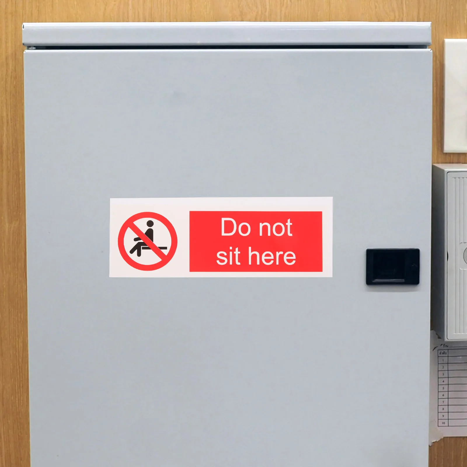 

150x50mm Here Stickers Adhesive Warning Signs Safety Labels Caution Decals For Office Factory School