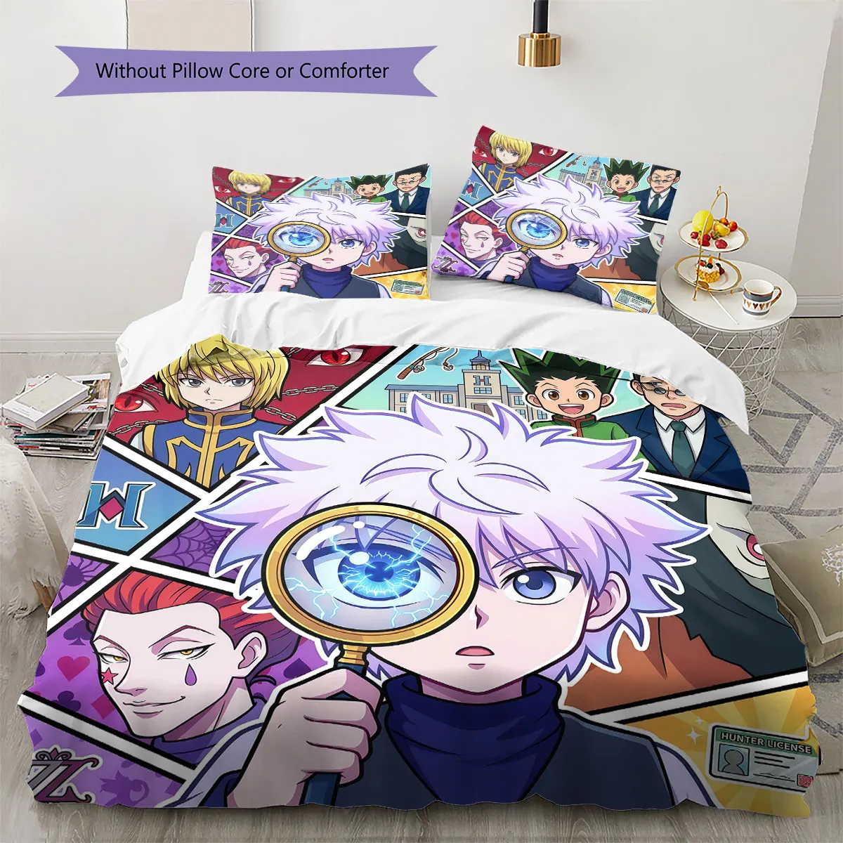 Hunter x Hunter Soft Duvet Cover Children's Bedding Set,Extra Large Size Birthday Gifts Various Sizes Available -HE87