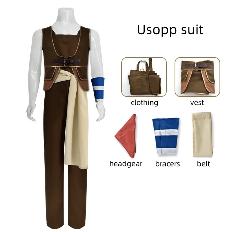 New 2025 Movie Roronoa Zoro Nami Monkey D Luffy Vinsmoke Sanji Black GOD Usopp Sogeking Cosplay Costume Wig Adult Children SQAQ4