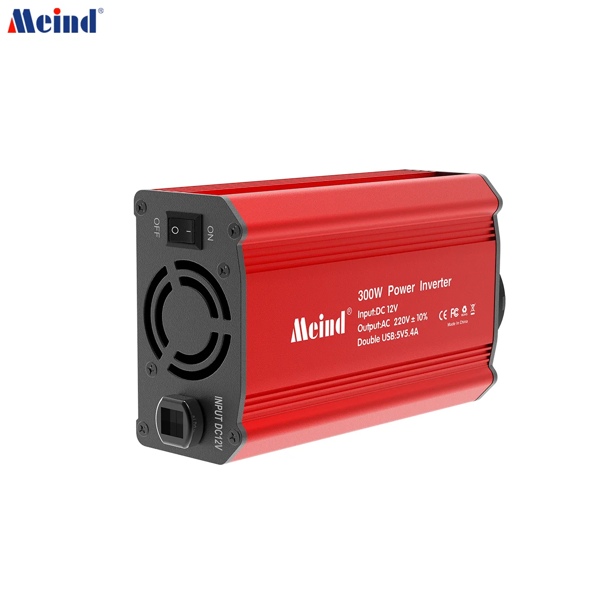 Meind 300W Power Inverter DC 12V a AC 220V Inverter per auto con 5.4A Dual USB per caricabatterie per Tablet portatile per telefono cellulare