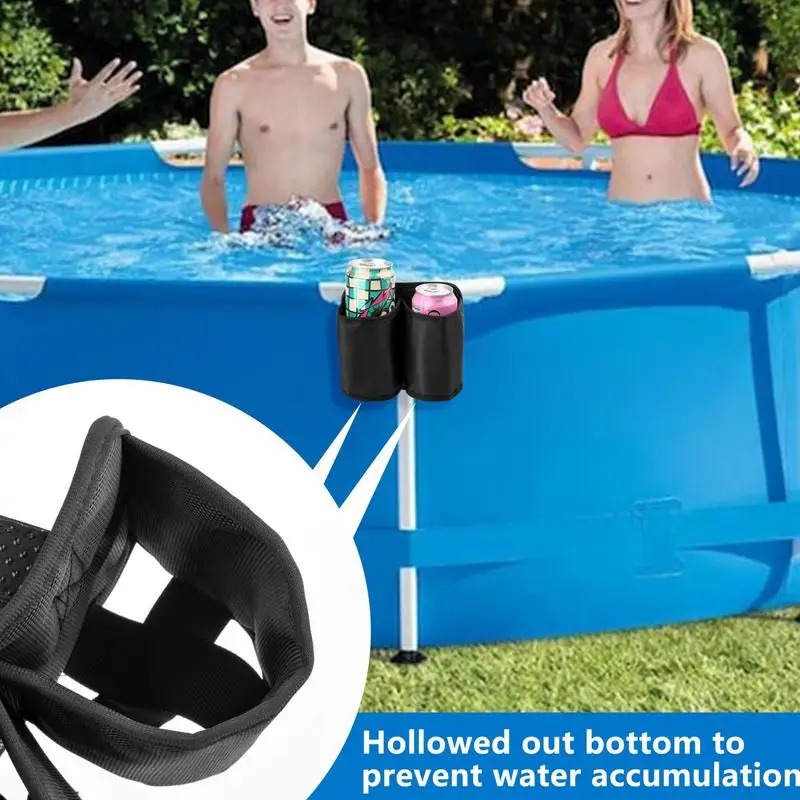 Pool Side Cup Holder Pool Railing Cup Holder Hollowed Bottom Beverage Can Pool Side Cup Holder Withstanding Accidental Impacts