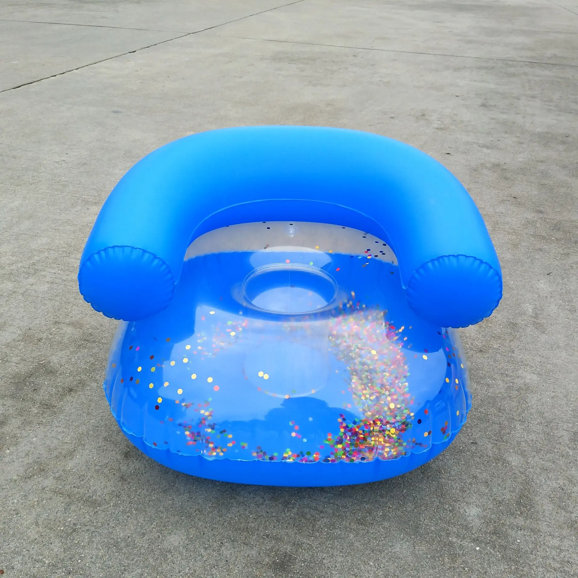 

Kids Inflatable Sofa PVC Protable Pink/Blue Chair For Children Fashion Sequin Soft Comfortable Baby Stool