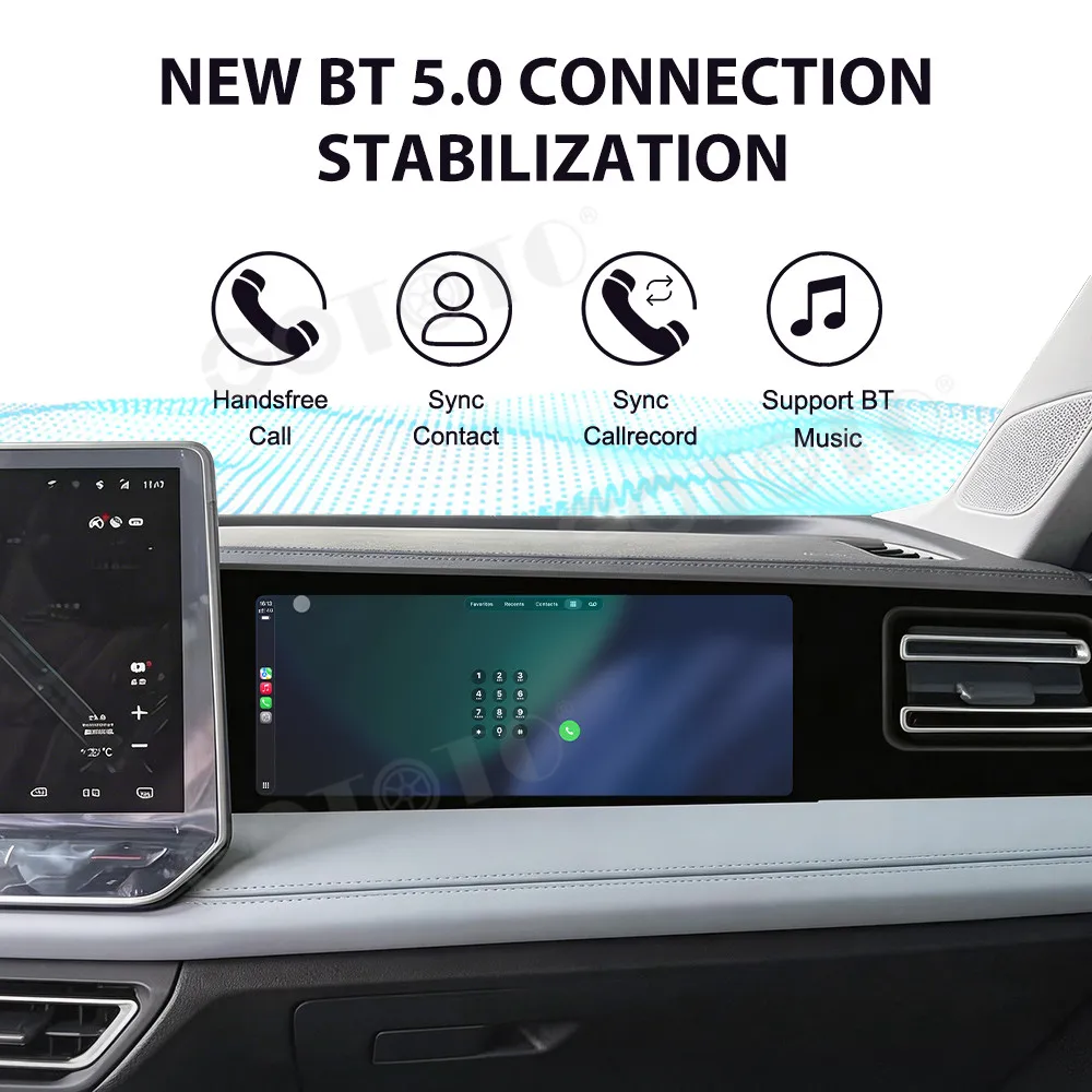 Android13 AC 12.3 inch Co-Pilot Display For Volkswagen Tiguan L Pro 2024+ Car GPS Navigation Auto Multimedia Player