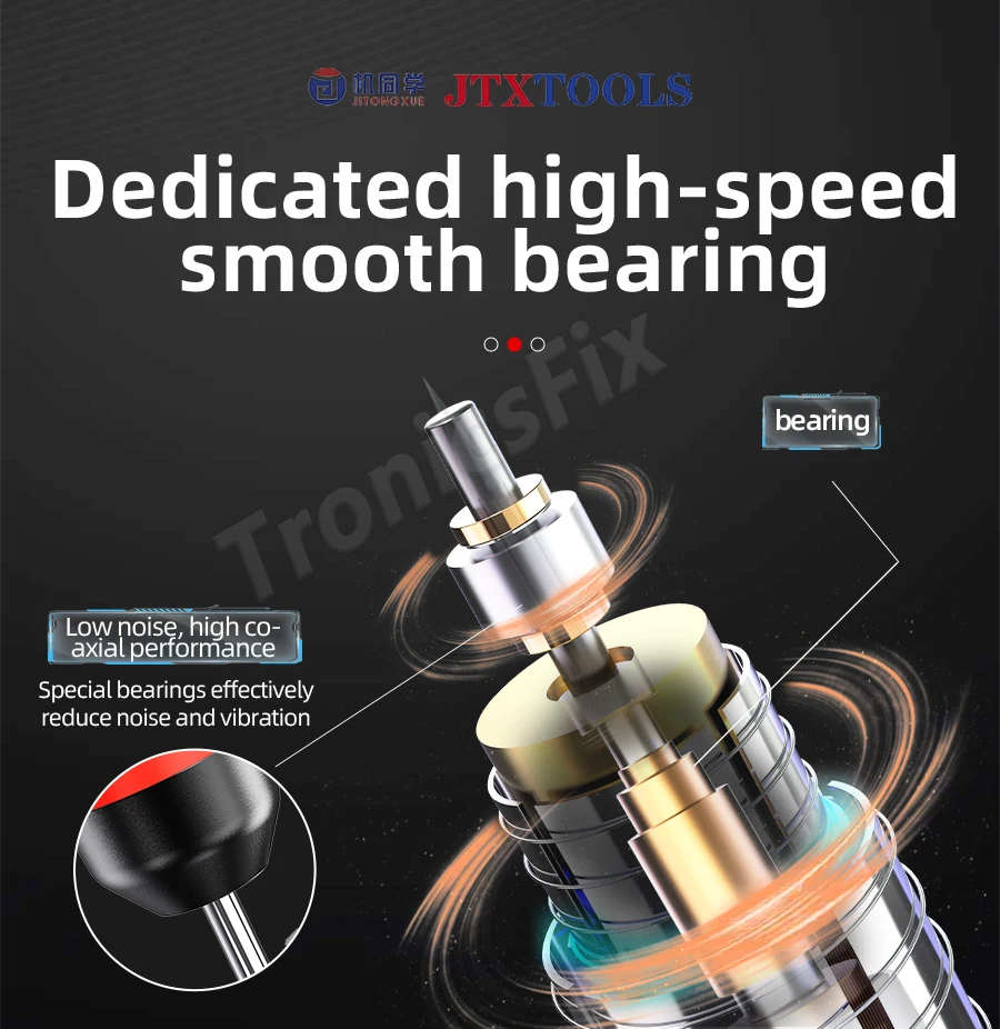 

Электрическая шлифовальная ручка JTX GP-1 с компенсацией крутящего момента, автоматическое переключение в режиме компенсации крутящего момента, конструкция с памятью передач, для полировки.