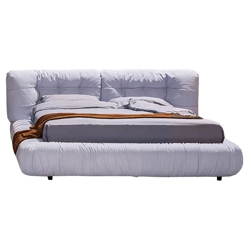 Minimalist Cloud Fabric Bed Baxter Lazy Milano Designer Master Bedroom Soft Bag Wedding Bed