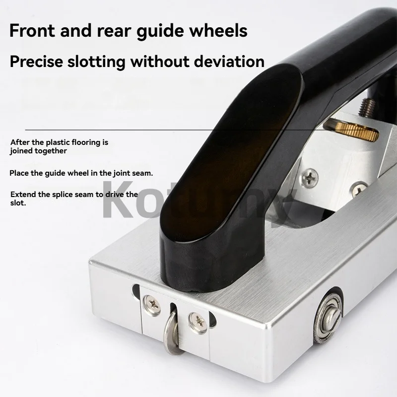 PVC Plastic Grooving Knife ‌Slotted Guide Wheel Floor Leather Welding Construction Tools Floor Slotting Manual Slotter
