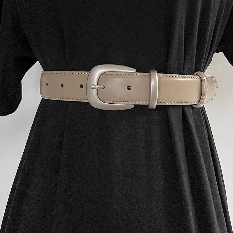 المرأة أزياء خمر جلد طبيعي مشد الإناث Cummerbund معطف حزام فستان Decration حزام ضيق J097