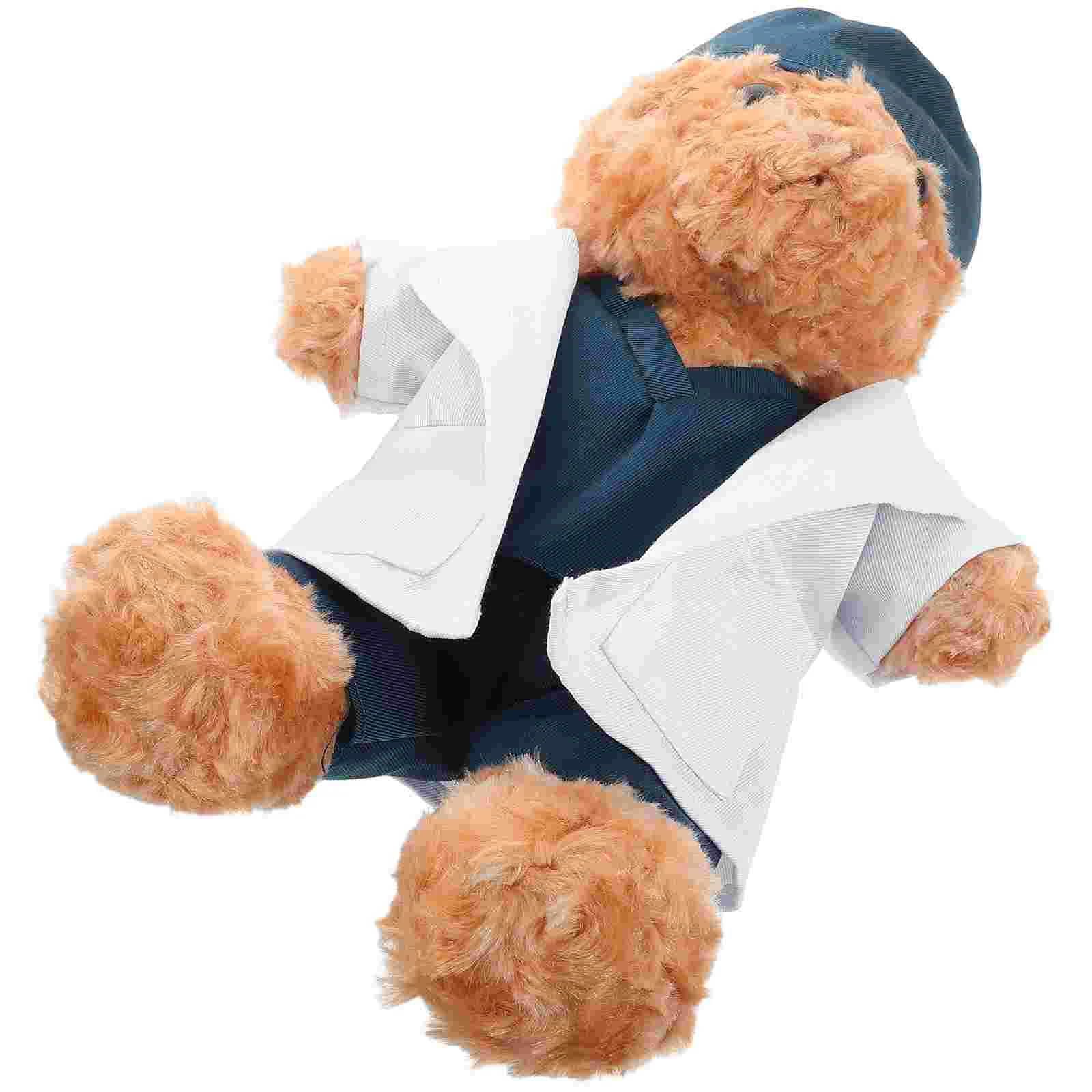 

Doctor Bear Bedroom Creative Stuffed Plush Animal Medical Nurse Brown Baby