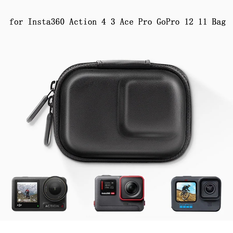 Custodia portatile per GoPro 13 12 11 10 9 8 dji Osmo Action 4 3 Insta360 Ace Pro Mini borsa per il trasporto custodia protettiva impermeabile