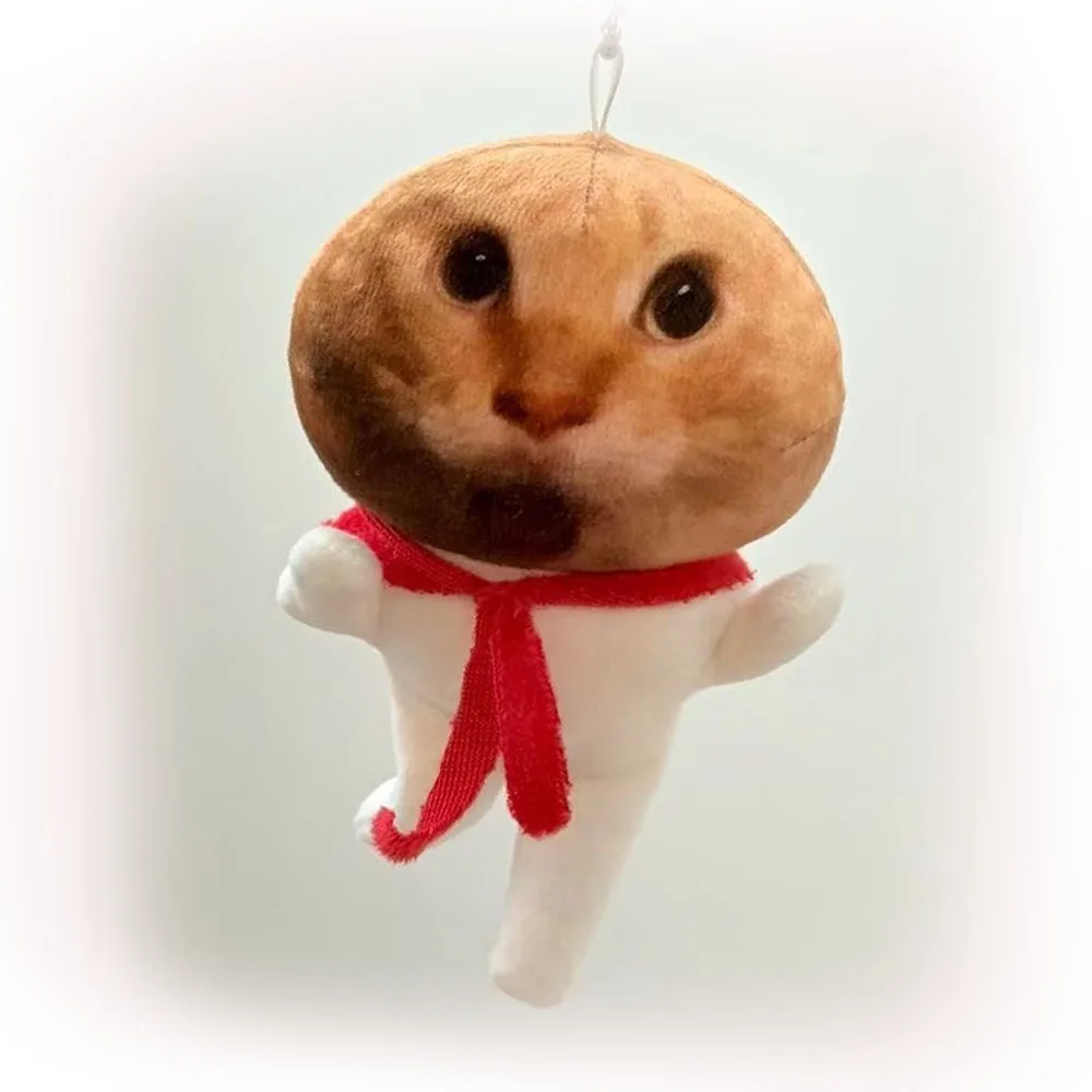 Green alien cat plush doll funny creative changeable shape pendant rag doll for bag decoration