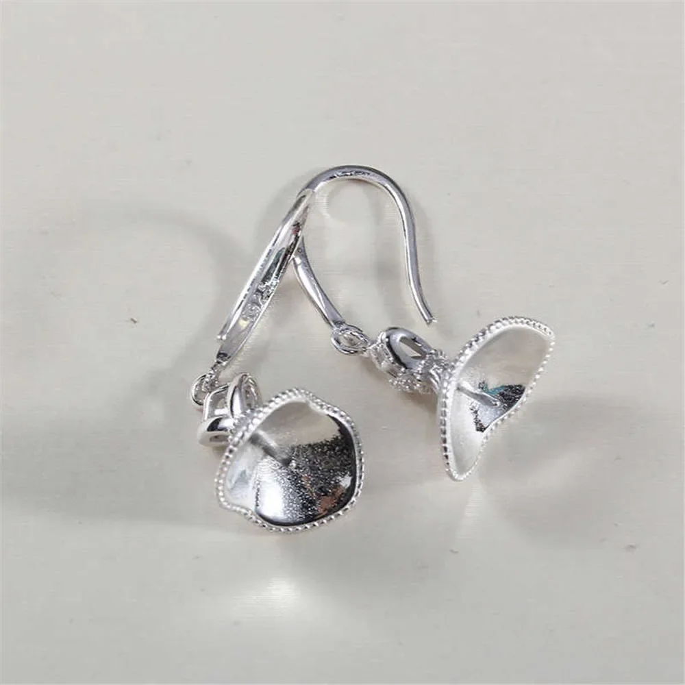 S925 Sterling Silver Pearl Earring Settings DIY Jewelry Making Supplies Blank Earring Posts for Handcrafted Accessories No Pearl