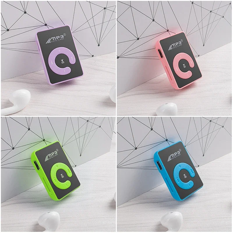 C Key Clip Card MP3 Portable Mini USB Player Walkman Music Media Player Support Micro TF Card Fashion Hifi MP3 for Outdoor Sport