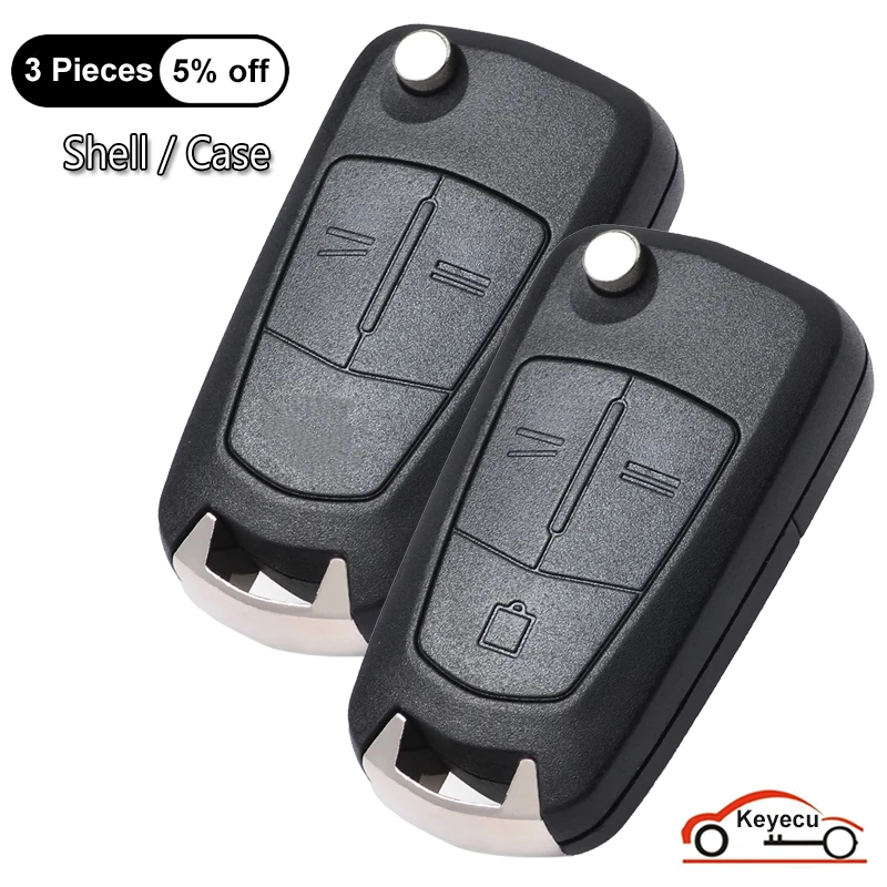 KEYECU 2 3 Buttons Case for Opel Vauxhall Astra H Zafira B Corsa D Metiva B Vectra C Signum Auto Flip Remote Key Shell Fob Cover