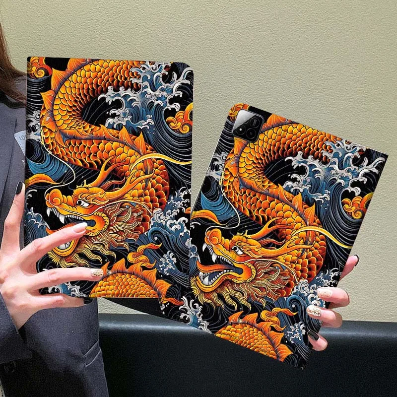 

Ancient style anime dragon Tablet Case For Xiaomi Redmi Mi Pad 5 6 6s 7 SE Pro Max Ultra 12.4 12.5 14 inch