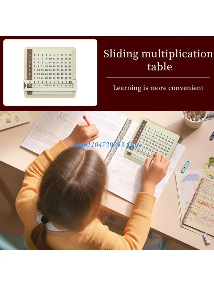 Y2GD Sliding Action Wooden Multiplication Table for Students Mastering Multiplication