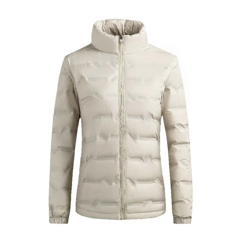 여성용 편안한 스탠딩 칼라 다운 재킷, 초경량 다운 재킷, 슬림형 패션, 다목적, 캐주얼, 겨울 신상