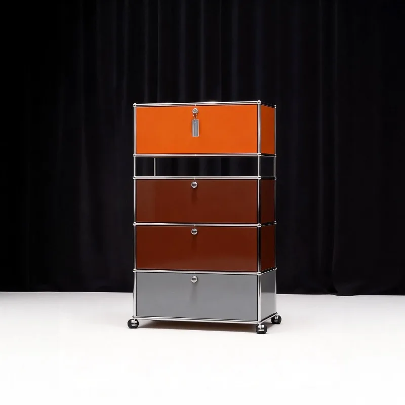 chest living room storage locker stainless steel module three-bucket cabinet