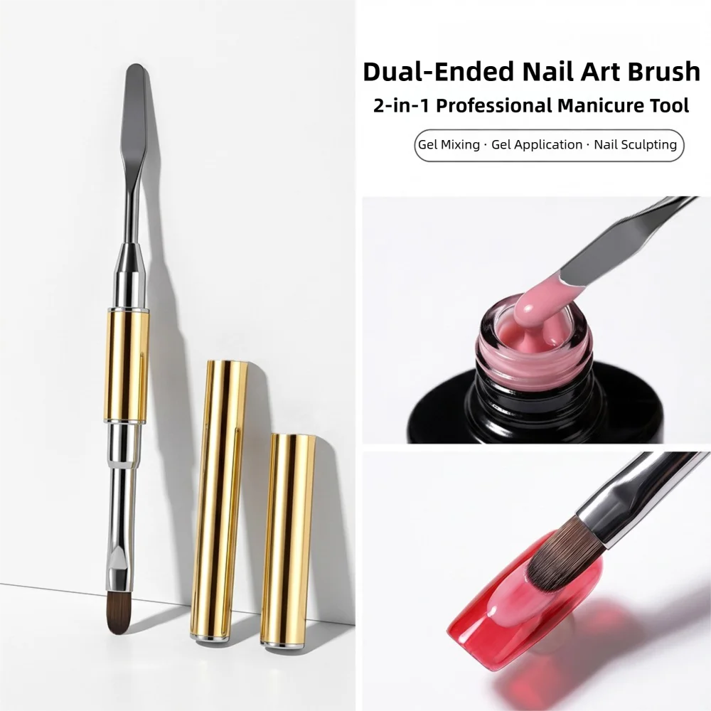 Nail Art Ombre - 2-in-1 Dual Ended Nail Gel Brush,