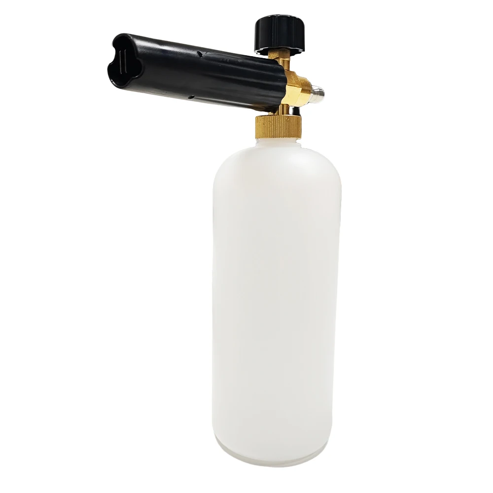 

1/4 Car Wash Gun High Pressure Foam Pot All Copper Foam Generator Watering Can Water Gun Tool Pump Cleaning Accessory -001