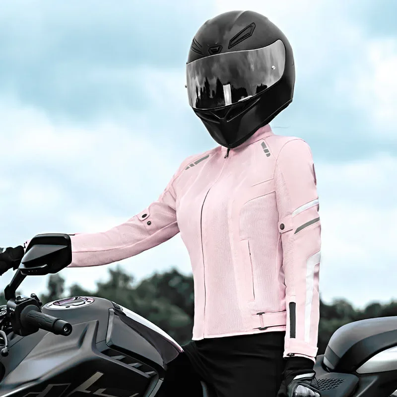Women's Summer Mesh Breathable Cycling Suit with Removable Protective Gear Outdoor Cycling Suit