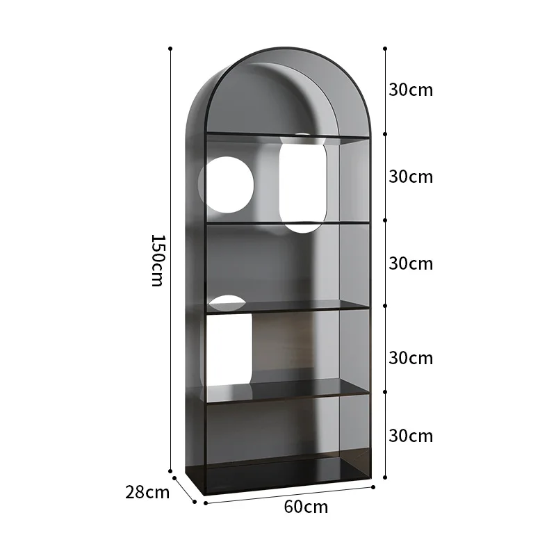 クリエイティブライト高級床から天井までの多層壁組み合わせ格子本棚